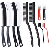 Gap Cleaning Brush - Hard Bristle Crevice Cleaning Brush, Multifunctional Gap Cleaning Scrub Brush, Gap Cleaning Tools for Household Use, Kitchen, Bathroom, Window (10 Pieces Black)