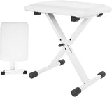 soulmate Piano Bench Piano Stool, Keyboard Bench Easy to Assemble, Comfortable Piano Seat Adjustable Piano Bench Portable Keyboard Stool, White