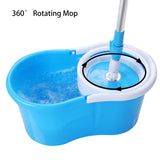 Spin Mop & Bucket, 360 Degree Spin Mop & Bucket System with Dual Mop Heads, Blue