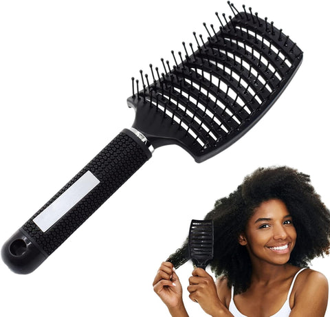 Hair Brush Detangling Curved Vented Hair Brushes for Women Men Wet or Dry Hair, Styling Professional Paddle Vent Brush for Curly Thick Wavy Thin Fine Long Short Hair