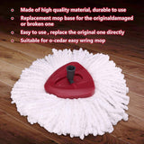 Spin Mop Replacement Head - DTOPNIOR 6 Pack EasyWring Mop Refills Compatible with Triangle Spin Mop, Microfiber Mop Easy Cleaning Floor Head Mop for Floor Cleaning Includes 1 Rotating Mop Base