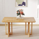Chinese country retro solid wood dining table, simple modern imitation rattan dining table, wooden dining table.Suitable for dining room, living room, office.Natural Style Solid Wood Dining Table.
