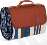 scuddles Extra Large Picnic & Outdoor Blanket with Pocket for iPhone Keys and More Dual Layers for Outdoor Water-Resistant Handy Mat Tote Spring Summer Camping Blanket Great for The Beach