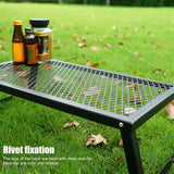 HERCHR Folding Campfire Grill, Heavy Duty Iron Material Campfire Cooking Campfire Grill Waterproof Portable Camp Fire Cooking Rack for Barbecue Camping