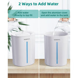 6.48 L Ultrasonic Humidifiers for Home and Office, Quiet Baby Humidifier Diffuser with Cool Mist, Auto-Off, Aromatherapy, and Night Light