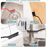 Gap Cleaning Brush - Hard Bristle Crevice Cleaning Brush, Multifunctional Gap Cleaning Scrub Brush, Gap Cleaning Tools for Household Use, Kitchen, Bathroom, Window (10 Pieces Black)