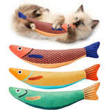 Cat Toys Saury Fish, 3 Pack, Catnip Crinkle Sound, Soft and Durable, Interactive Kitten Kicker for Indoor Kitty Exercise 9.4 Inches