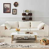 Coffee Table Rectangular Center Table for Living Room Open Space Side Table with Metal Frame